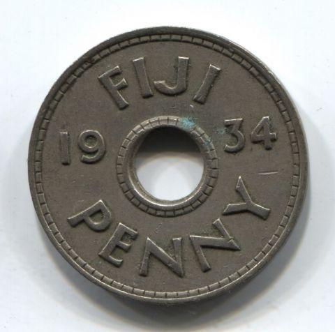1 пенни 1934 Фиджи
