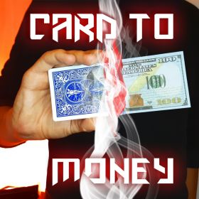 НОВАЯ ВЕРСИЯ! Карточный гиммик "Превращение карты в деньги" (карта: рубашка-синяя)