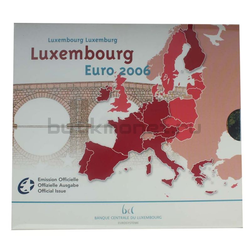 Годовой набор монет ЕВРО 2006 Люксембург (9 штук)