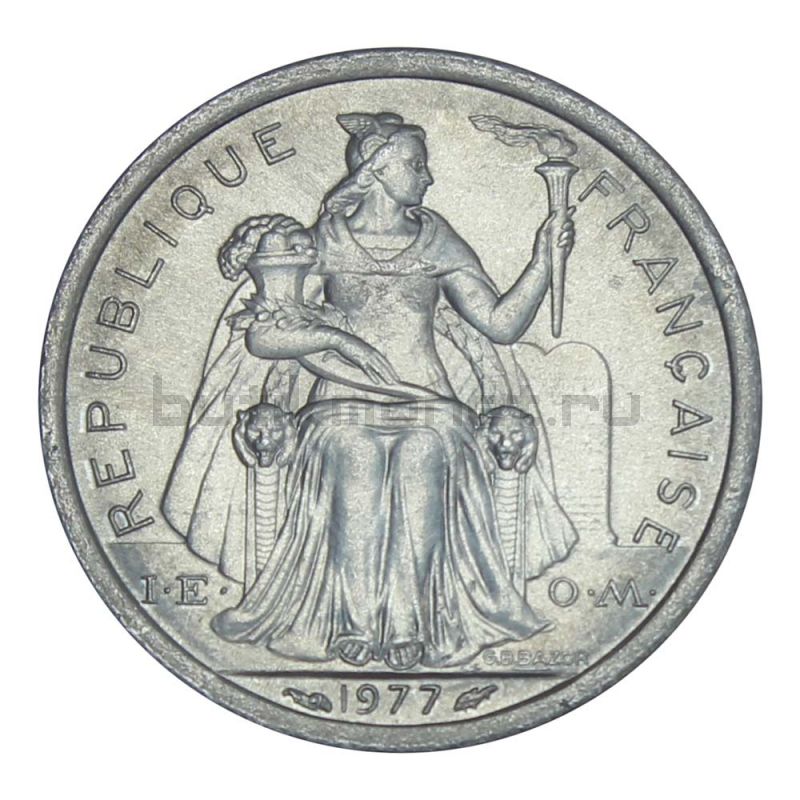 1 франк 1977 Новая Каледония