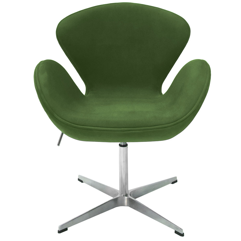 Кресло SWAN CHAIR зеленый, искусственная замша