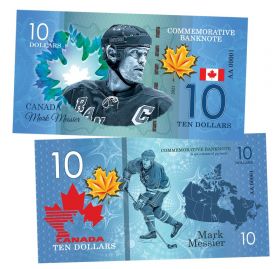 10 dollars Canada - Mark Messier (Марк Мессье). Легенды хоккея (Canadian Hockey Legends). UNC Oz ЯМ