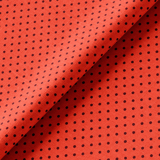 Хлопок коричневая точка на красном 50х37 limit