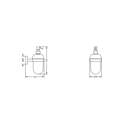 Дозатор для жидкого мыла Jorger CHARLESTON ROYAL 619.00.006 схема 2