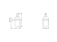 Дозатор для жидкого мыла Jorger CHARLESTON SQUARE 634.00.006 схема 2