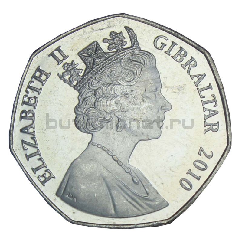 50 пенсов 2010 Гибралтар