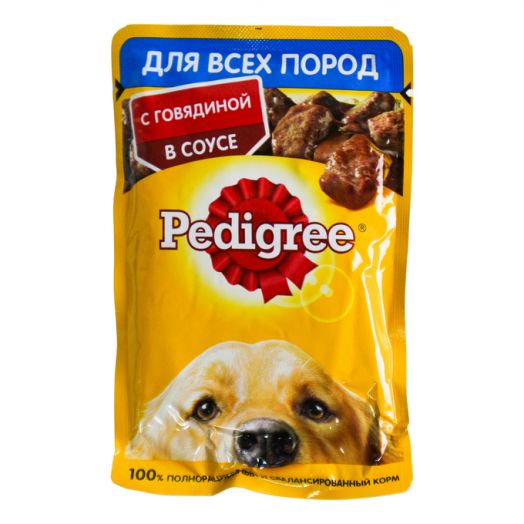 Педигри 85г конс. говядина в соусе д/взр.собак