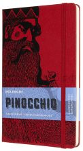 Книжка зап.Moleskine Large PINOCCHIO Mangiafuoco нелинованный красный/черный LEPIQP062D