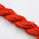 фото Шнур нейлоновый плетеный 1 мм для изготовления браслетов и тд. красный FLT.1