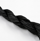 фото Шнур нейлоновый плетеный 1 мм для изготовления браслетов и тд. черный FLT.1