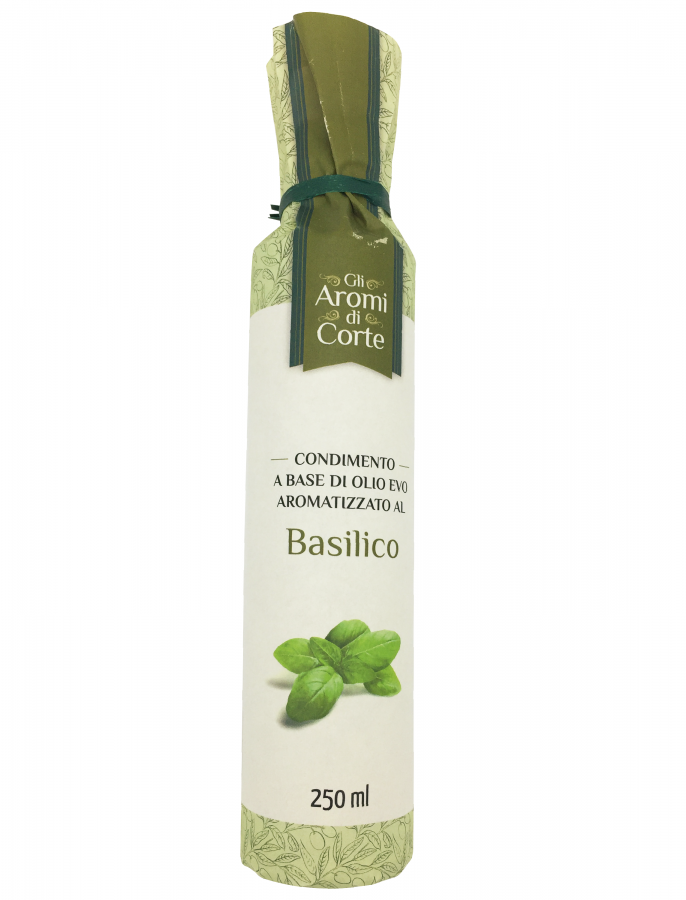 Масло оливковое с базиликом дорическая 250 мл, La corte d Italia. Bottiglia Dorica Basilico 250 ml, La Corte d Italia