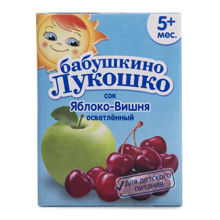 Сок Бабушкино Лукошко яблоко/вишня осв 200мл т/п