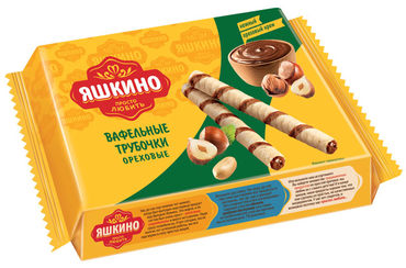 Вафли Трубочки Ореховые 190г Яшкино