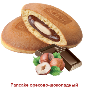 Печенье Оладьи Панкейк с орехово-шоколодным кремом 0.5кг. Слакон