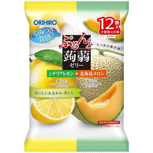 Orihiro желе лимон и дыня 12шт