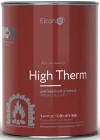 Лак Термостойкий Elcon High Therm 0.7л от -60°С до +250°С для Металла, Камня, Бетона, Кирпича / Элкон
