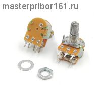 Потенциометр WH148 с выключателем, 5PIN, 15мм , 100,0 кОм