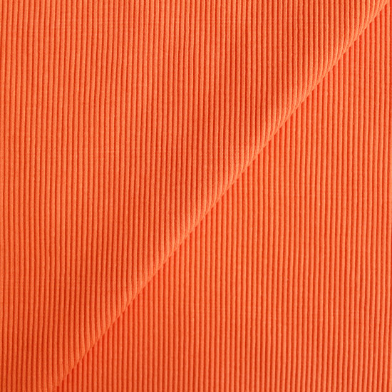 Лоскут трикотажной ткани кашкорсе- резинка Оранжевый