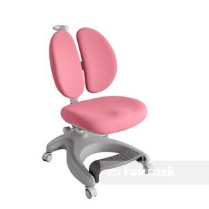 Детское кресло Solerte Grey FUNDESK + c розовым чехлом в подарок!