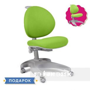 Детское эргономичное кресло FunDesk Cielo Grey+ зеленый чехол!