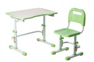 Комплект парта + стул трансформеры Vivo II Green FUNDESK (Ширина: 800мм / Глубина: 550мм)