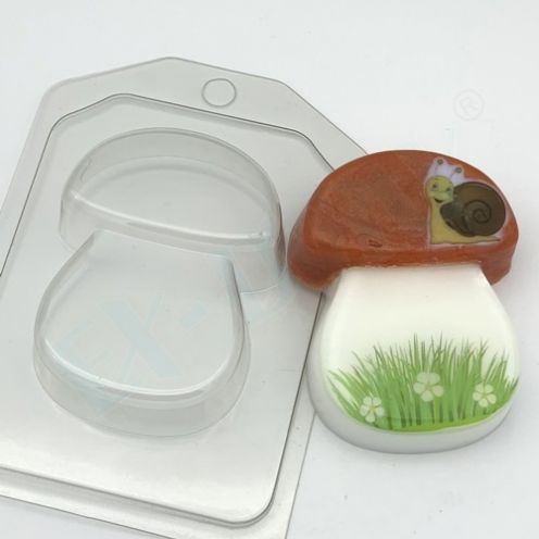 Пластиковая форма для мыла и шоколада Гриб плоский