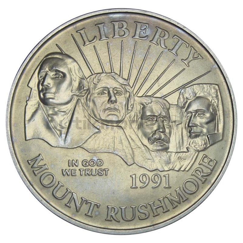 50 центов 1991 США 50 лет Национальному мемориалу Рашмор