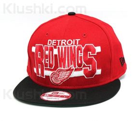 Кепка New Era Detroit Red Wings Red-Black Word Stripe 9FIFTY