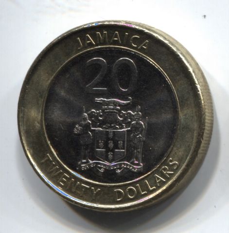 20 долларов 2012 Ямайка UNC