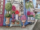 "Street in Paris". Digital cross stitch pattern.
