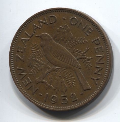 1 пенни 1952 Новая Зеландия