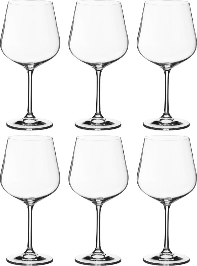 Набор бокалов для вина из 6 шт. "Dora/strix" 600 мл h=22 см