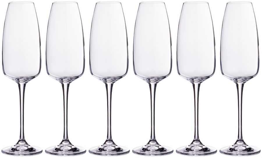 Набор бокалов для шампанского из 6 шт. "Alizee/anser" 290 мл h=25 см