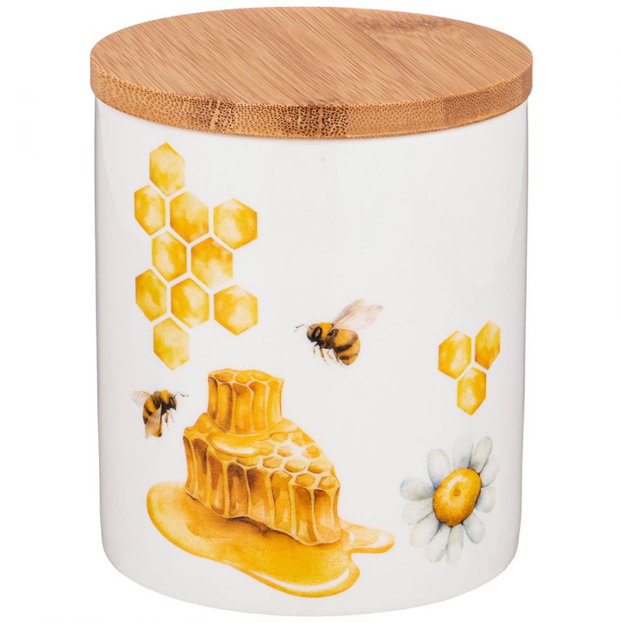 Банка с дер.крышкой "Honey bee" 360 мл