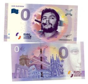 0 ЕВРО - Че Гевара с сигарой (CHE GUEVARA). Памятная банкнота ЯМ