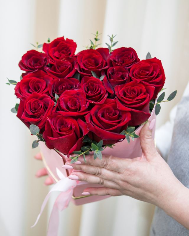 Коробка подарочная с розами "От всего Сердца"