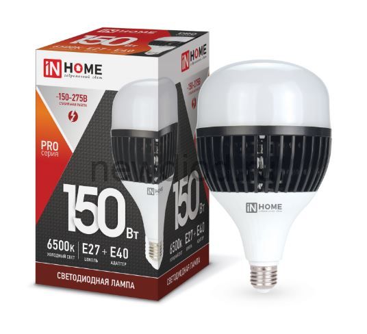 Лампа светодиодная LED-HP-PRO 150Вт 230В E27 с адаптером Е40 6500К 13500Лм IN HOME
