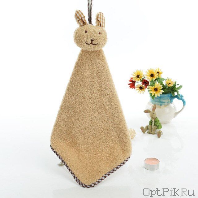 Детское полотенце для рук Кролик (цвет: светлый кофе)