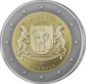 Дзукия (Дайнава) 2 евро  Литва 2021 Серия регионы Литвы