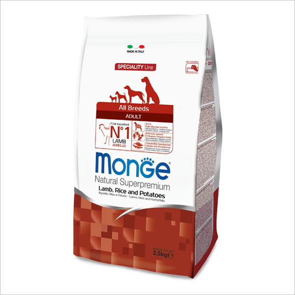 Сухой корм для собак Monge Speciality line с ягненком рисом и картофелем 2.5 кг