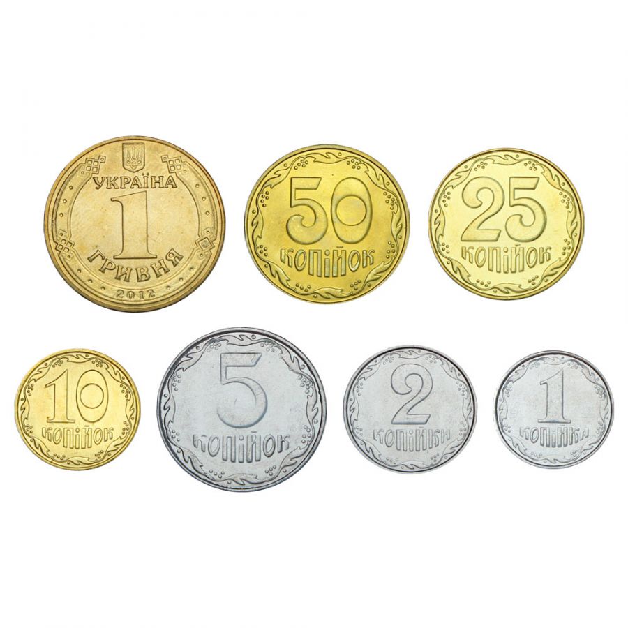 Набор монет 2012-2014 Украина (7 штук)
