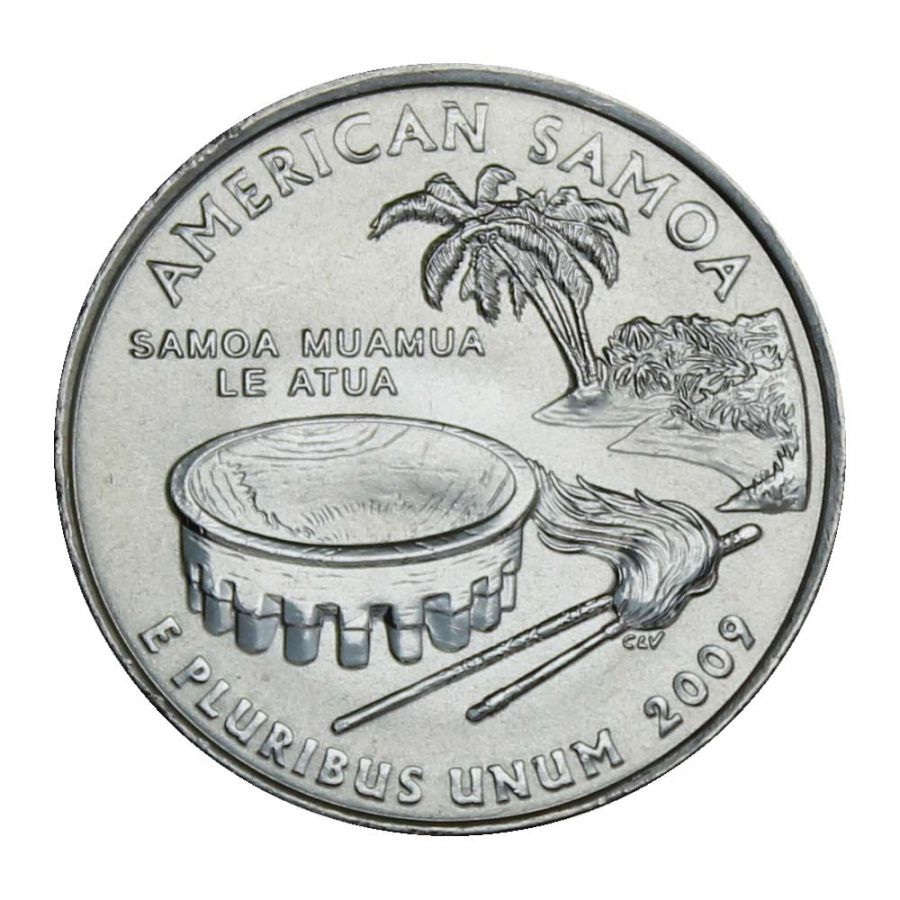 25 центов 2009 США Американское Самоа D (Штаты и территории США)