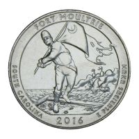 25 центов 2016 США Форт Молтри D
