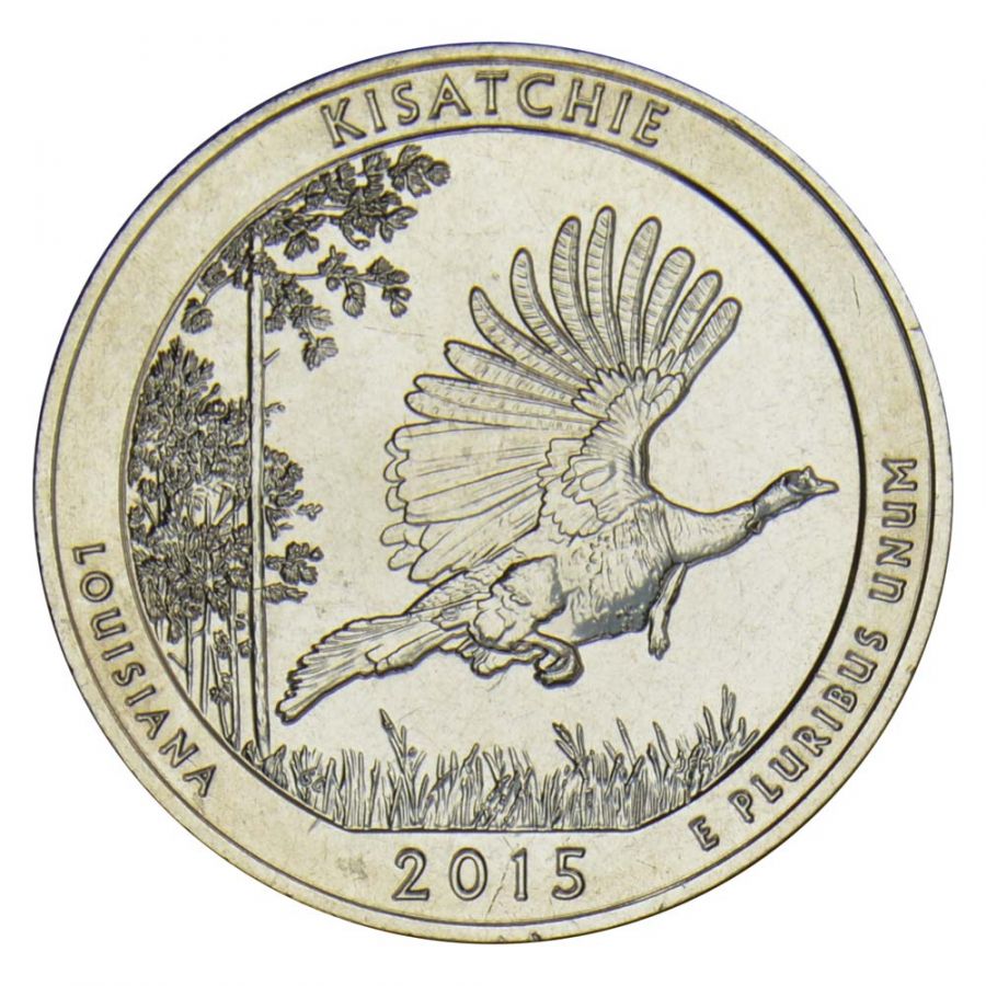 25 центов 2015 США Национальный лес Кисатчи S