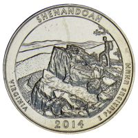 25 центов 2014 США Национальный парк Шенандоа S