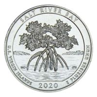 25 центов 2020 США Национальный исторический парк и экологический заповедник Бухта Солёной реки S