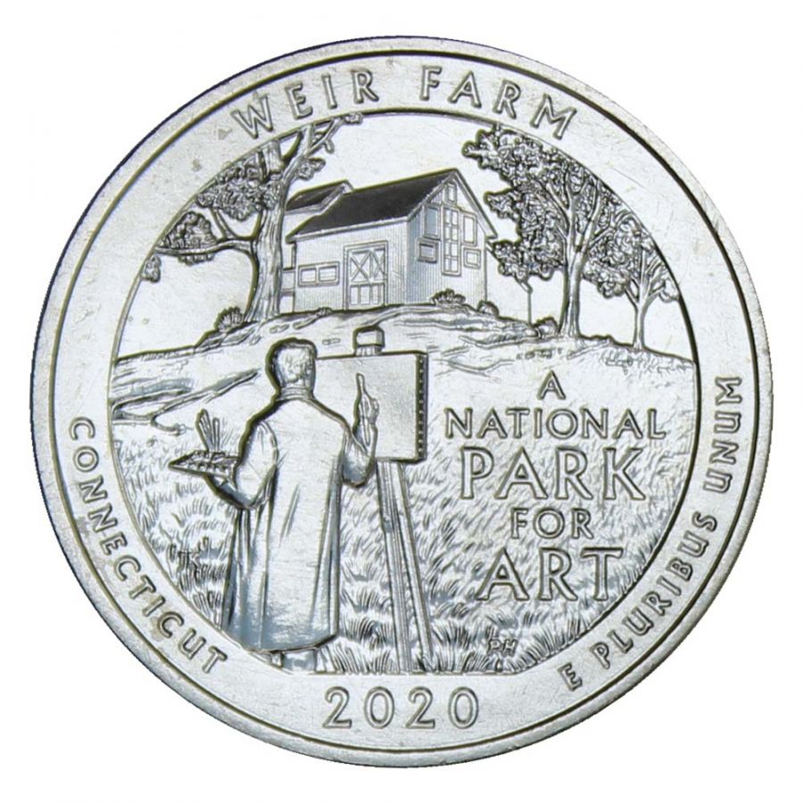 25 центов 2020 США Ферма Дж. А. Вейра Коннектикут S