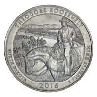 25 центов 2016 США Национальный парк Теодор-Рузвельт P