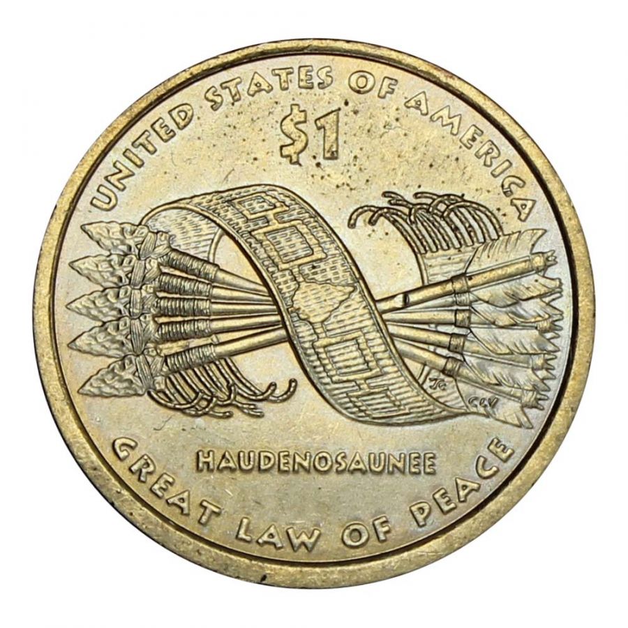 1 доллар 2010 США Пояс Гайавата (Коренные Американцы)