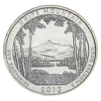 25 центов 2013 США Национальный Лес Уайт-Маунтин P